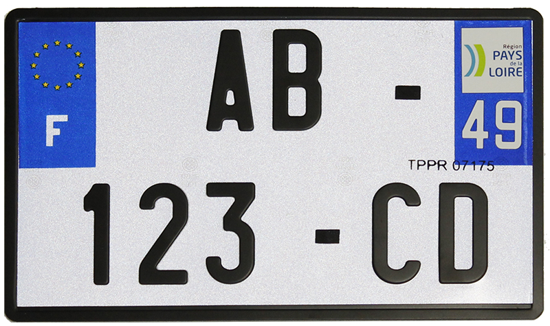 Plaque moto en alu format 210x130
