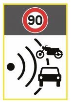 Panneau annonçant un contrôle radar