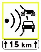 Panneau annonçant un éventuel contrôle radar